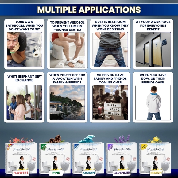 SET OF 2 PeeOnMe Toilet Splash Guards | Lavender | Universal - Picture 6 of 7